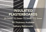Insulated Plasterboard 29mm 52mm 72mm 112mm Internal Wall Insulation Warmboard