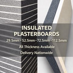 Insulated Plasterboard 29mm 52mm 72mm 112mm Internal Wall Insulation Warmboard