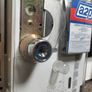 [Brand New] Vertical lock with visible locking mechanism and 3 locking points, made of white steel, for left-hand opening (pull-out). Image 8