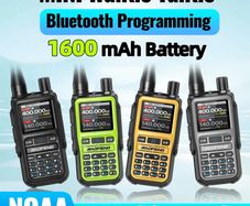 Baofeng UV 5R Mini Walkie Talkie Bluetooth Programming Frequency Dual PTT Band Type-C AM FM Ham 2 Way Radio For Hiking