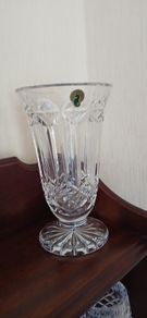 A beautiful Waterford Crystal  9in stemmed vase