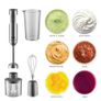 BRAND NEW Powerful 800W 4-in-1 Hand Immersion Blender,Stainless Steel Stick Blender,700ml Mixing Beaker,500ml Food Processor,Whisk Image 4