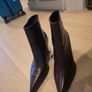Dark brown Leather ankle boots Image 4