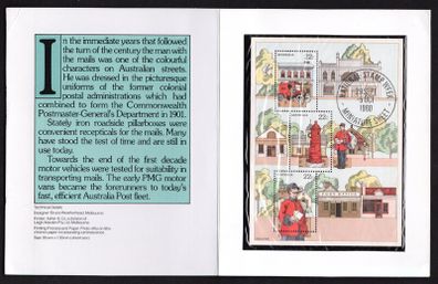 1984 Australia National Stamp Week Commemorative Stamps Sheetlet Presentation Pack