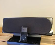 iPod nano apple and Sony speaker