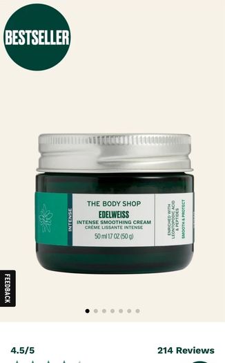 the body shop edelweiss smoothing day cream new unopened genuine