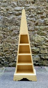 Antique wooden obelisk shelves