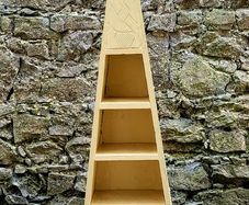 Antique wooden obelisk shelves
