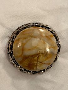Large Marble Brooch