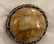 Large Marble Brooch