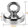 Round Neodymium Eyebolt Fishing Magnet with 20M(66ft) Rope, Super Power N52 Pulling Force 330LB(150KG), Diameter x 60mm Thick x 15mm for Magnet Fishing and Salvage in River Image 3
