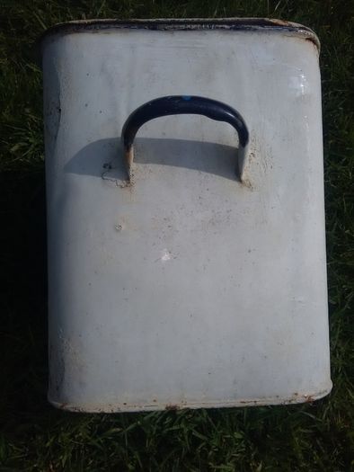 Vintage Enamel Bread / Storage Bin Crock Kitchenalia