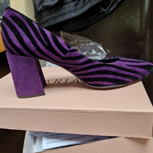 MARIAN womens black purple suede shoes bnwb
