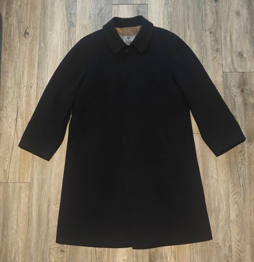 Men's Bugatti Wool & Cashmere Overcoat Made in Germany Black Vintage