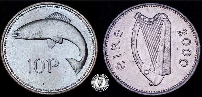 [#2546] - Ireland 2000 | Irish 10p | 10 Pence | Salmon | KM.29 | MS
