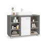 Washbasin Bathroom Cabinet with Adjustable Shelves Dove Grey or Cloud White Image 5