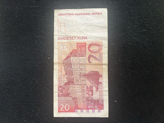 20 Kuna banknote from Hrvatska