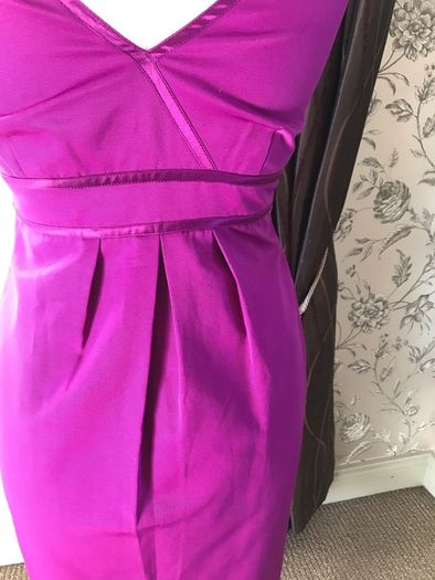 BN M&S ladies midi magenta dress size 12