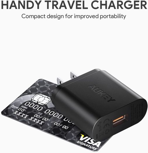 AUKEY Quick Charge 3.0 18W USB Wall Charger, Fast Charger Compatible with Samsung Galaxy Note8 / S9 /S8 / S8+, LG G6 / V30, HTC 10 and More | Qualcomm Certified - Brand New Sealed!