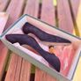 Di Sandro by Bruno Magli Black Suede Pumps with Gold Nugget Heels, EU36.5 , UK3.5, AV Image 5