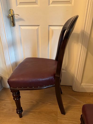 Pair of Antique Victorian Mahogany Balloon Back Chairs