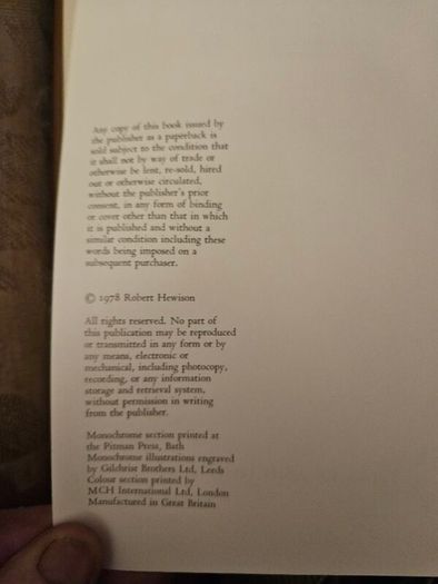 Ruskin And Venice. By Robert Hewison. First Edition Large Volume Hardback With Dustjacket In Good Condition.  With 127 Illustrations 13 In Colour. See Photos For Same.