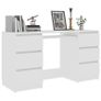 Writing Desk White 140x50x77 cm Chipboard Image 3