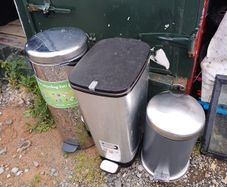 3 kitchen bins