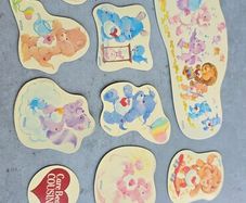 HTF 9 x Carebear Magnets from 80s Care Bear Cousins TOFC same era as MLP G1 My Little Pony