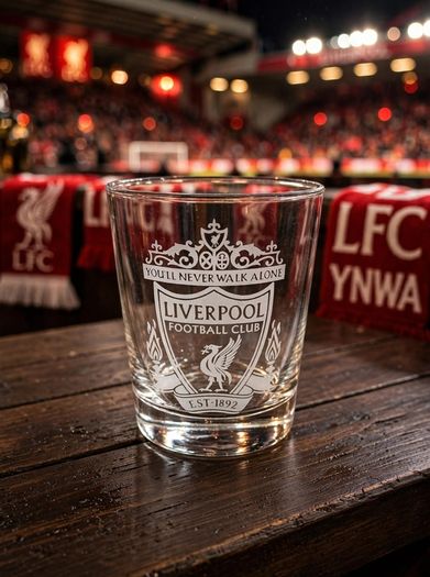 Liverpool FC Laser Engraved Whiskey Glass