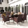 7 Pcs Rattan Dining Set Image 3