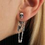 Skull goth earrings Image 2