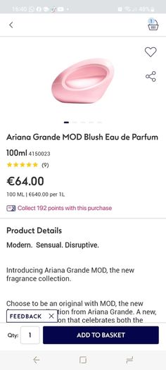 Ariana Grande MOD perfumes Vanilla Blush 100ml