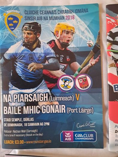 Munster Club Hurling Programmes x 8