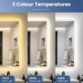Bathroom-Mirror-with-LED-Lights for Wall 60x80cm, Bluetooth, Anti-Fog, 3 Colors Dimmable Bathroom-LED-Mirror, Memory Function, Tempered Glass, CRI90+, IP44 Waterproof (Horizontal/Vertical) Image 5