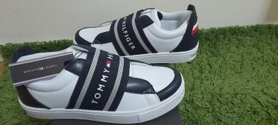 Tommy Hilfiger Unisex Leather Footwear low cut sneaker UK-7/EUR-41 Style:T3B4-30508-0744X007 blue/white-2024