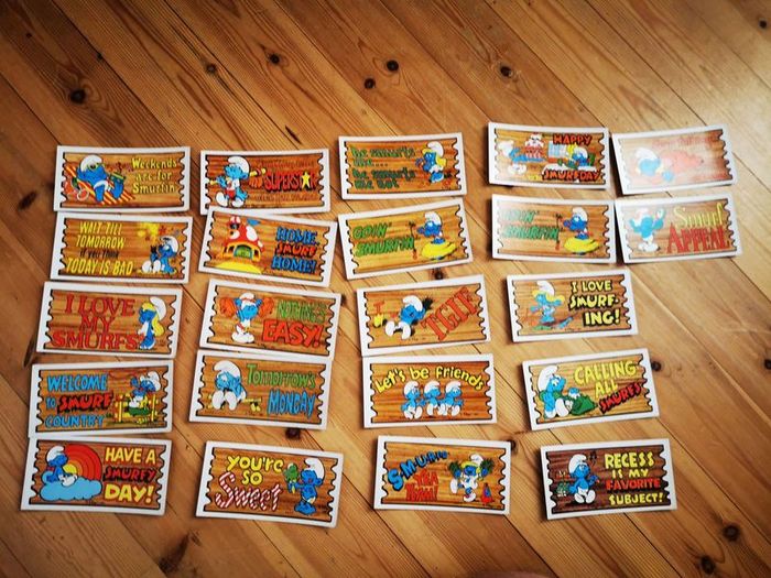 Rare 1980's Smurfs Trading Cards