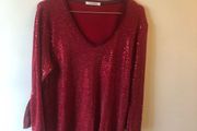 Red sparkly top (approx size 14)