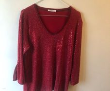 Red sparkly top (approx size 14)