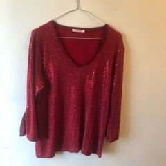 Red sparkly top (approx size 14)