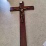 Vintage Sealed Wooden Crucifix  WALL HANGING Catholic INRI Image 5