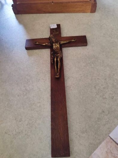 Vintage Sealed Wooden Crucifix  WALL HANGING Catholic INRI