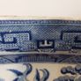 Beautiful Antique Blue and White Transferware Willow Pattern Large Platter, Unknown Maker, Circa 1860's, Most Likely Staffordshire Made Image 6