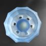 Art Deco Ankerglas Bernsdorf 1930's  Blue Glass 'Trumpet' Vase Image 5