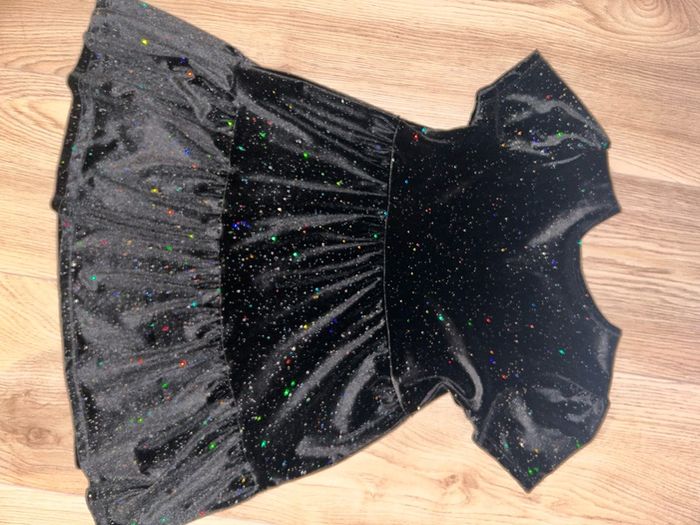 Girls sparkly black dress 9-10yrs