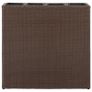 Garden Raised Bed with 4 Pots 2 pcs Poly Rattan Brown/Black Image 2