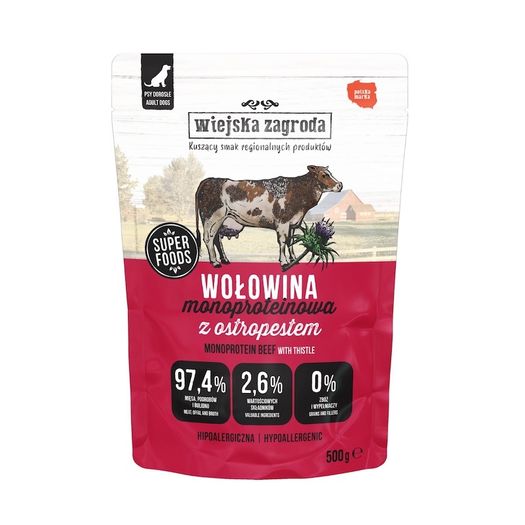 Country of Animals MONOPROTEIN Beef with Thistle wet food for adult dogs 500g