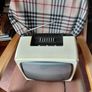Mid-20th Century Black + White Portable Television Image 5