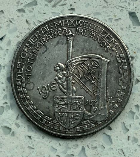 Rare 1916 Walter Eberbach Coin, Easter Rising -Torentanz ( Dance of Death) Series