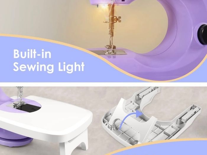 Sewing Machine, Sewing Machine for Beginners, Handheld Sewing Machines with Extension Table, Adjustable 2 Speed with Foot Pedal with Sewing Kits, Best Gift for Kids Women Household and Travel (FREE POSTAGE)